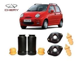 4 Kit Coxim Batente Amortecedor Dianteiro Traseiro Chery Qq 2011 2012 2013 2014