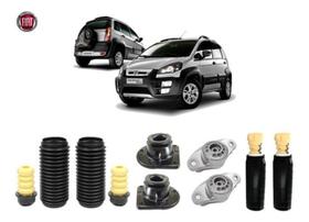 4 Kit Coxim Batente Amortecedor Dianteiro Traseiro Fiat Idea