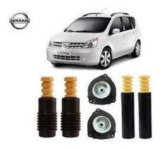 4 Kit Coxim Batente Coifa Dianteiro Traseiro Nissan Livina 2009 2010 2011 2012