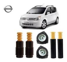 4 Kit Coxim Batente Coifa Dianteiro Traseiro Nissan Livina 2011 2012 2013