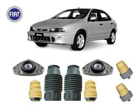 4 Kit Coxim Batente Coifa Do Amortecedor Dianteiro Traseiro Fiat Brava 1.6 1999 2000 2001 2002 2003