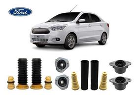 4 Kit Coxim Batente Coifa Do Amortecedor Dianteiro Traseiro Ford Novo Ka + Sedan 2015 2016 2017 2018 Envio Imediato