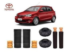 4 Kit Coxim Batente Dianteiro Traseiro Toyota Etios Hatch 2017 2018 2019 2020