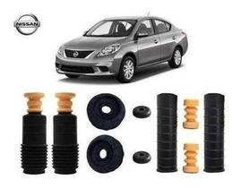 4 Kit Coxim Rolamento Batente Coifa Diant Trase Nissan Versa 2012 2013 2014