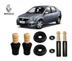 4 Kit Coxim Rolamento Batente Dian. Tras. Renault Logan 2007 2008 2009 2010