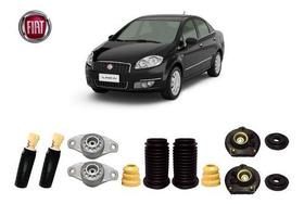 4 Kit Coxim Rolamento Batente Dianteiro Traseiro Fiat Linea 2010 2011 2012