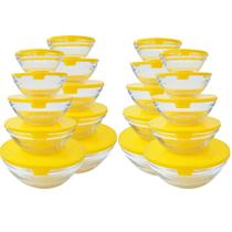 4 Kit de 5 Tijela de Vidro Bowl Redondo com Tampa Cor Sortida 4 Kit de 5 Tijela de Vidro Bowl Redondo com Tampa Cor Sortida