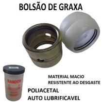 4 Kit eixo s randon carreta 2 eixos em poliacetal+aço com 4 cj R-1D-4