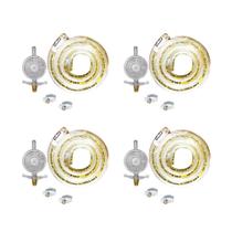 4 Kit Gás Bp 1kg Completo (válvula, Mangueira 1,25m E 2 Abraçadeiras) - Imar