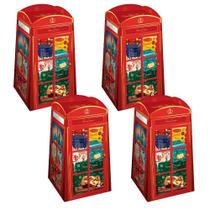 4 Kit Natalino London Cesta de Natal Santa Edwiges 8 itens