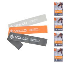 4 Kits Mini Bands Faixas De Exercício VP1007 Vollo Leve, Média e Forte 4 Kits Mini Bands Faixas De Exercício VP1007 Vollo Leve, Média e Forte