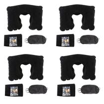 4 Kits Para Viagem Familia - Almofada - Tapa Olho e Protetor Auricular 4 Kits Para Viagem Familia - Almofada - Tapa Olho e Protetor Auricular
