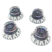 4 Knob plastico guitarra branco translucidio abalone LSL05wa