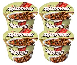 4 Lamen Chapagetti Big Bowl Nongshim Molho Soja Preta 114g 4 Lamen Chapagetti Big Bowl Nongshim Molho Soja Preta 114g