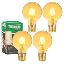 4 Lâmpada Filamento Led 4w G80 Âmbar Branco-quente 3000k 4 Lâmpada Filamento Led 4w G80 Âmbar Branco-quente 3000k