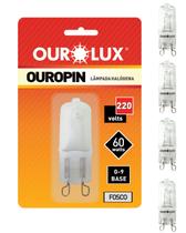 4 Lâmpada Halógena Ouropin Fosca Ourolux G9 60w 220v 2800K