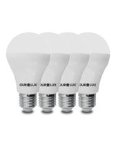 4 Lâmpada Led Superled Bulbo 12w Biv E27 6500k Ourolux