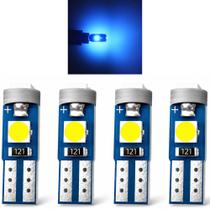4 Lâmpada Led T5 W3W Canbus Pinguinho Iluminação Azul 12v 4 Lâmpada Led T5 W3W Canbus Pinguinho Iluminação Azul 12v