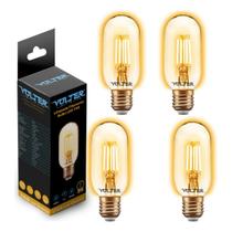 4 Lâmpadas Filamento Led Retrô Vintage 4w T45 2200k Volter 4 Lâmpadas Filamento Led Retrô Vintage 4w T45 2200k Volter