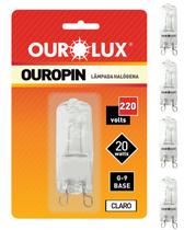 4 Lâmpadas Halógenas Ourolux Base G9 20W 220V Cor da Luz 2800K Branco Quente 4 Lâmpadas Halógenas Ourolux Base G9 20W 220V Cor da Luz 2800K Branco Quente