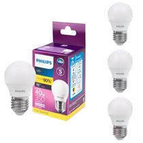 4 Lâmpadas Led 4w Philips Bulbo Mini E27 3000k Luz Quente
