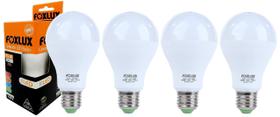 4 Lâmpadas Led Bulbo 15W 6500K Bivolt Branca E-27 Foxlux