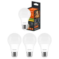 4 Lâmpadas Led Bulbo Dimerizável 8,5w 127v 3000k E27 Branco Quente
