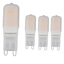 4 Lâmpadas LED Halopin G9 2W 6500K 180lm 220V Save Energy