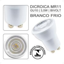 4 Lâmpadas LED Mini Dicroica 3,5W MR11 GU10 Bivolt 6500K (35mm Diâmetro) - Certificado INMETRO - CTB