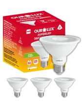 4 Lâmpadas LED PAR30 9,8W Bivolt Base E27 Luz Amarela Branco Quente Dimerizável 2700K Ourolux 4 Lâmpadas LED PAR30 9,8W Bivolt Base E27 Luz Amarela Branco Quente Dimerizável 2700K Ourolux