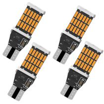 4 Lâmpadas T15 Led Canbus W16w Iluminação Laranja Carro