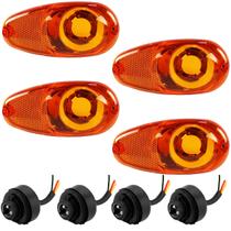 4 Lanterna Lateral Bolha para Ônibus Caio Comil Marcopolo + Soquete 4 Lanterna Lateral Bolha para Ônibus Caio Comil Marcopolo + Soquete