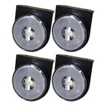 4 Lanterna Lateral Caminhão Led 85mm Carreta Randon Cristal