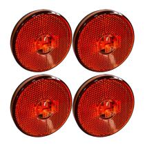 4 Lanterna Lateral Carreta Led 65mm Randon Caminhão Laranja