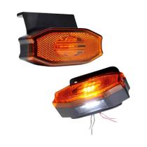 4 Lanterna Lateral Carreta Led Exclusive Laranja Vigia 12v 24v