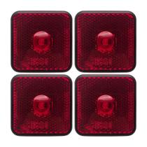 4 Lanterna Lateral Universal Bivolt Led Vermelha Quadrada 4 Lanterna Lateral Universal Bivolt Led Vermelha Quadrada