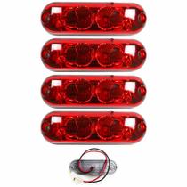 4 Lanterna Ônibus Caminhão Vigia Teto Cromada 2 LED 24 Volts VM 4 Lanterna Ônibus Caminhão Vigia Teto Cromada 2 LED 24 Volts VM