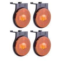 4 Lanterna Pisca Lateral Led Bivolt 65mm Carreta Randon C/ Sup