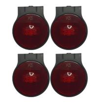4 Lanterna Pisca Lateral Led Bivolt 65mm Carreta Randon C/ Sup