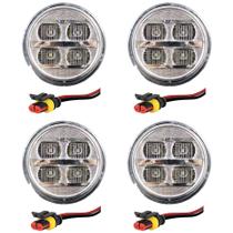 4 Lanterna Ré Ônibus Caminhão 70mm 4 Led CRISTAL BIVOLT + Conector 4 Lanterna Ré Ônibus Caminhão 70mm 4 Led CRISTAL BIVOLT + Conector