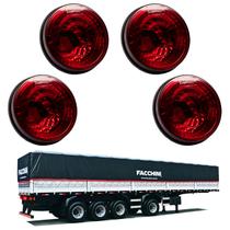 4 Lanternas Traseira Carreta Facchini 125mm Rubi Metalizada 4 Lanternas Traseira Carreta Facchini 125mm Rubi Metalizada