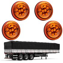 4 Lanternas Traseira LED Carreta 125mm Âmbar Bivolt 4 Lanternas Traseira LED Carreta 125mm Âmbar Bivolt
