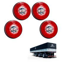 4 Lanternas Traseira Librelato LED 125mm Corujinha Luz de Ré 4 Lanternas Traseira Librelato LED 125mm Corujinha Luz de Ré