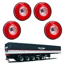 4 Lanternas Traseiras Facchini 125mm Corujinha Luz de Ré 4 Lanternas Traseiras Facchini 125mm Corujinha Luz de Ré