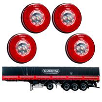 4 Lanternas Traseiras Guerra LED 125mm Corujinha Luz de Ré 4 Lanternas Traseiras Guerra LED 125mm Corujinha Luz de Ré