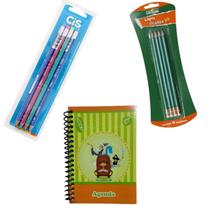 4 Lápis Preto Fantasia Cis + 4 Lápis HB Leo&Leo + Agenda