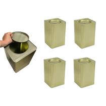 4 Lata Vazia 18l Artesanato Alimento Carne Banha Tintas Agua 4 Lata Vazia 18l Artesanato Alimento Carne Banha Tintas Agua