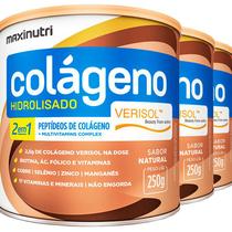 4 latas colageno hidrolisado 2 em 1 verisol lata 250g maxinutri