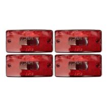 4 Lente Lanterna Lateral Caminhão Carreta Vermelho Gf0.043