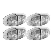 4 Lente Lanterna Para Choque Canoinha Cromado Gf0017cr